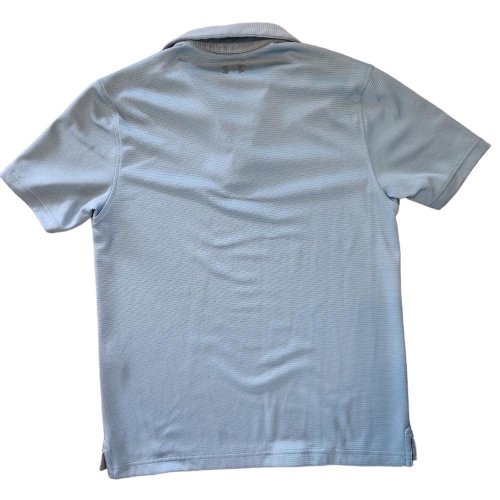 Men's Under Armour Heat Gear Teal Polo Shirt Size Medium - Picture 2 of 5